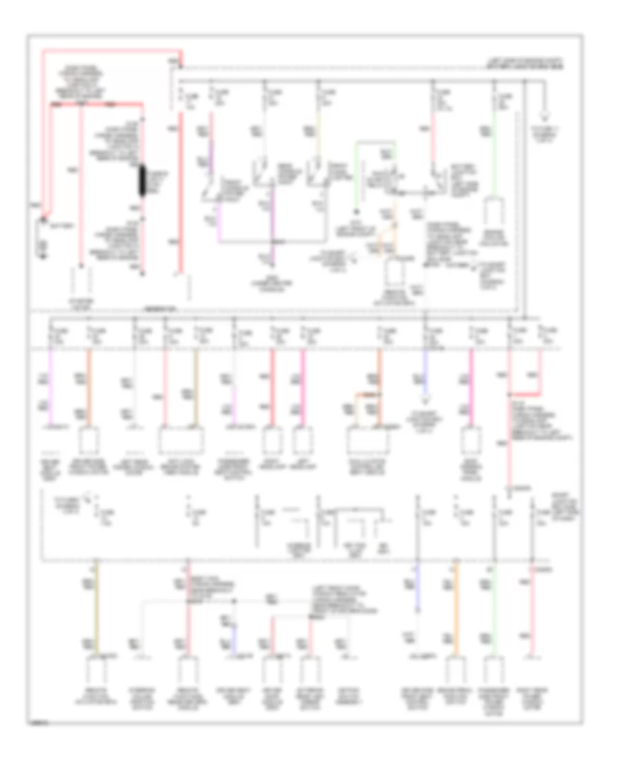 Power Distribution Wiring Diagram 1 of 4 for Lincoln MKS 2009
