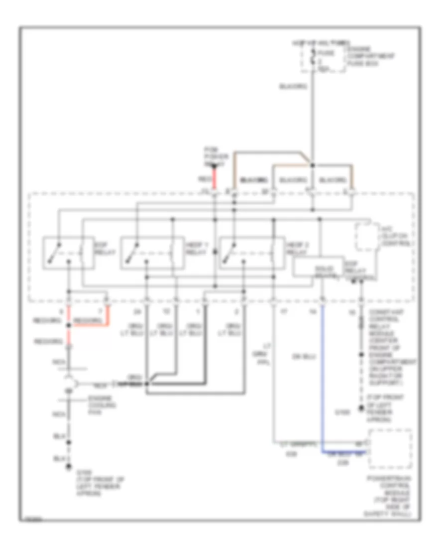 Cooling Fan Wiring Diagram for Lincoln Continental 1996