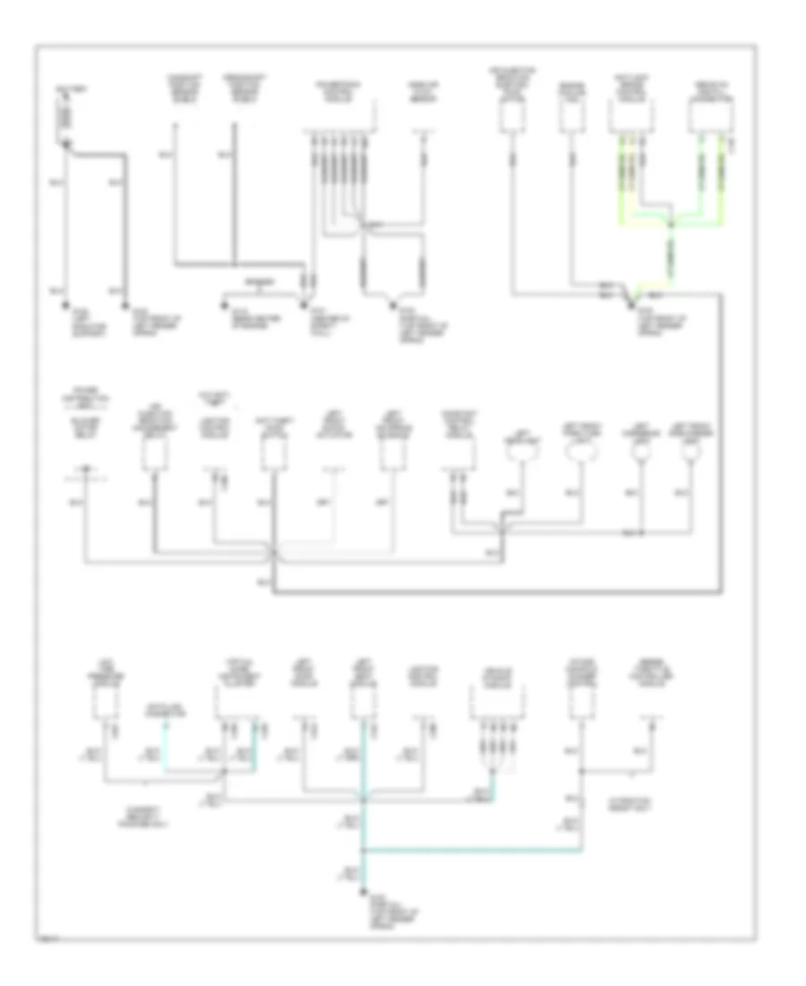 Ground Distribution Wiring Diagram 1 of 4 for Lincoln Continental 1996