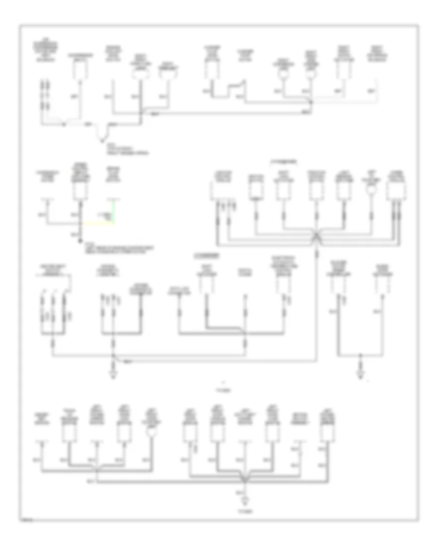 Ground Distribution Wiring Diagram 2 of 4 for Lincoln Continental 1996