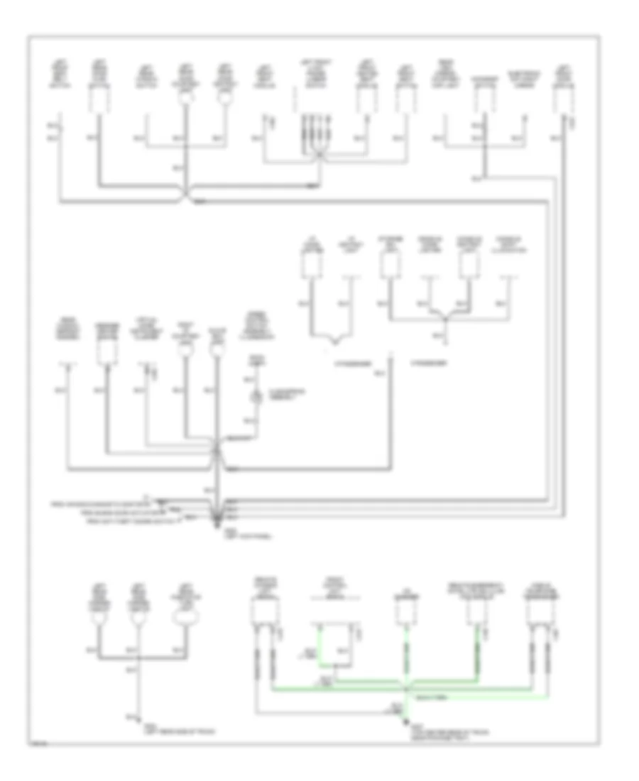 Ground Distribution Wiring Diagram 3 of 4 for Lincoln Continental 1996