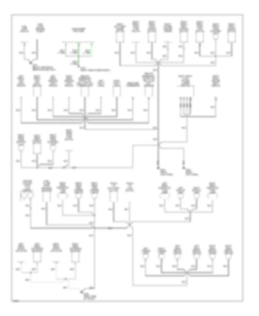 Ground Distribution Wiring Diagram 4 of 4 for Lincoln Continental 1996