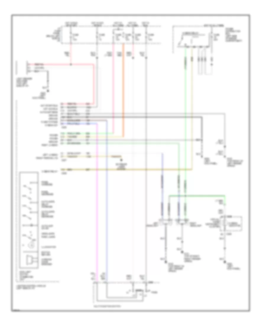 Headlamps Wiring Diagram, without DRL for Lincoln Continental 1996