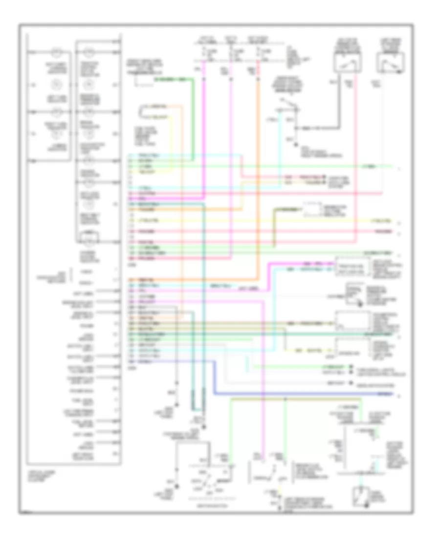 Instrument Cluster Wiring Diagram 1 of 2 for Lincoln Continental 1996
