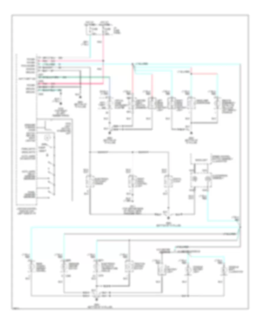 Instrument Illumination Wiring Diagram for Lincoln Continental 1996