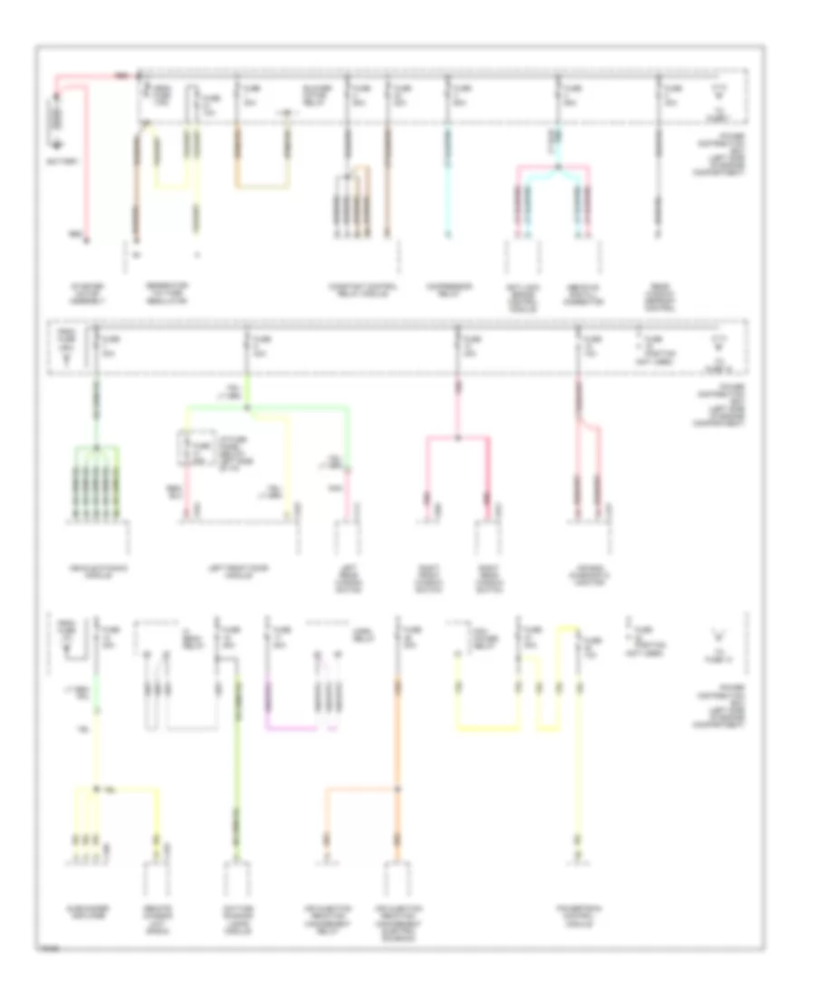 Power Distribution Wiring Diagram 1 of 5 for Lincoln Continental 1996