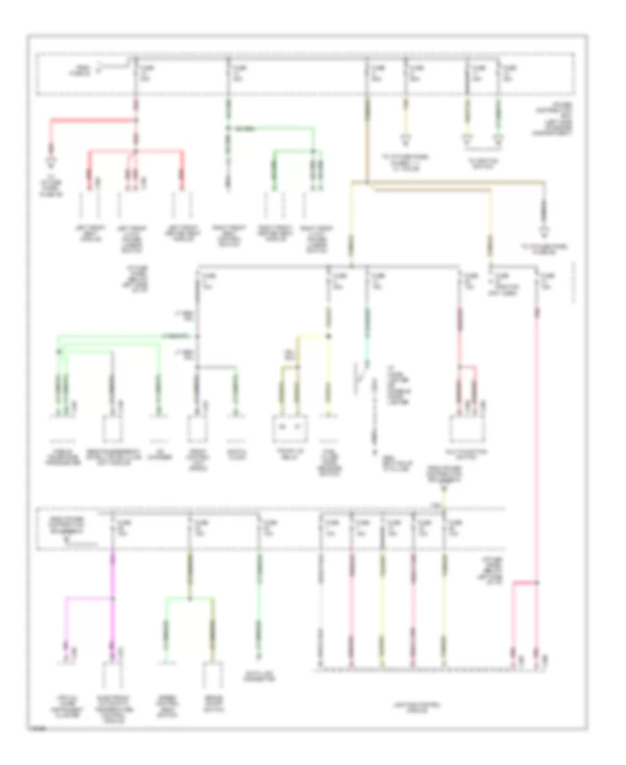 Power Distribution Wiring Diagram (2 of 5) for Lincoln Continental 1996