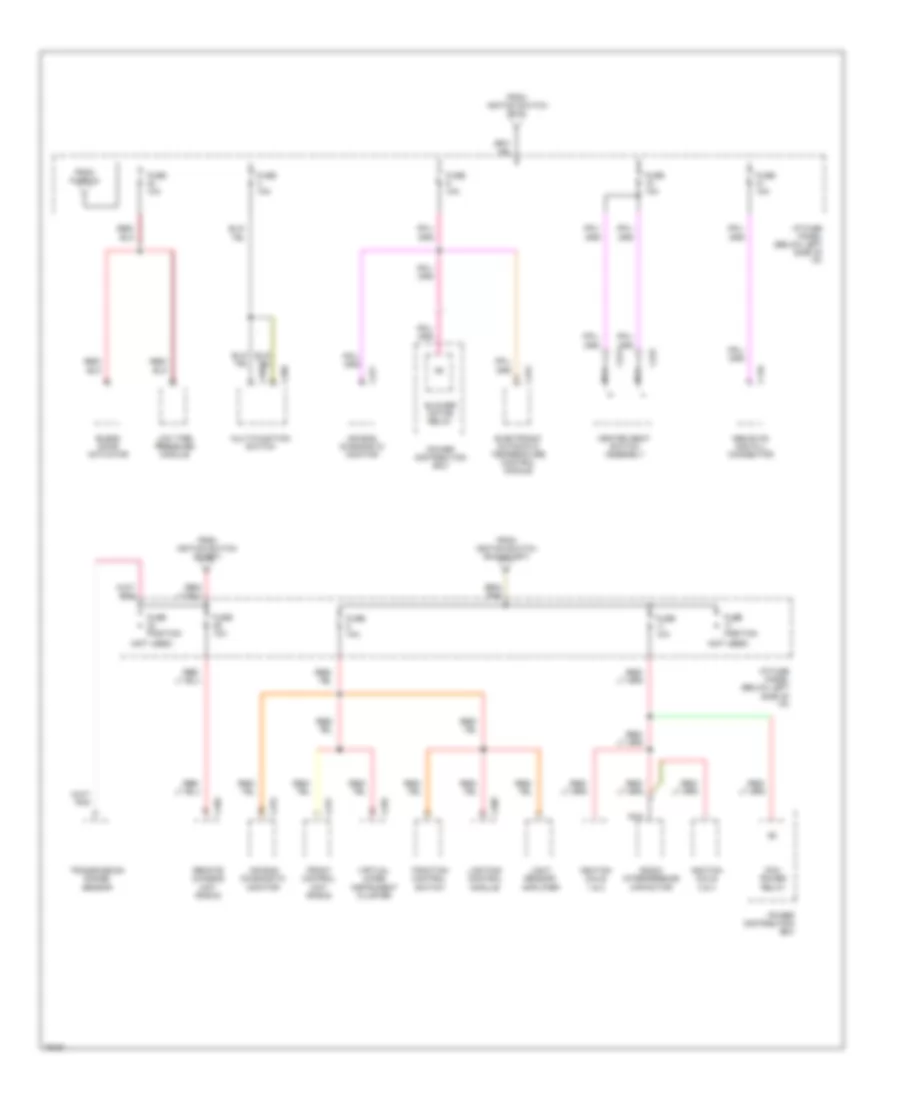 Power Distribution Wiring Diagram 4 of 5 for Lincoln Continental 1996