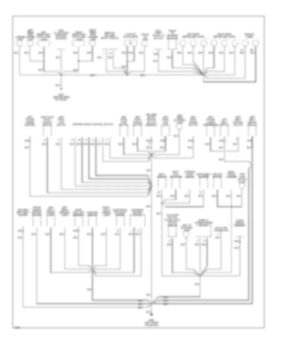 Ground Distribution Wiring Diagram (3 of 3) for Lincoln Mark VIII 1996