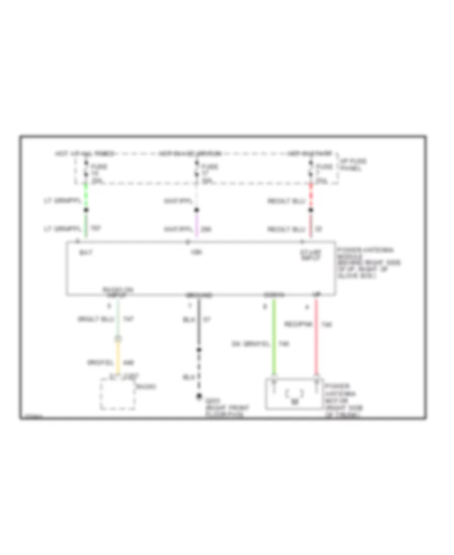 Power Antenna Wiring Diagram for Lincoln Mark VIII 1996