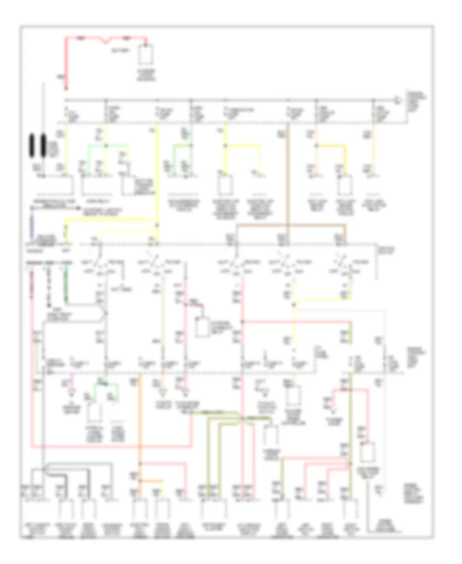 Power Distribution Wiring Diagram 1 of 3 for Lincoln Mark VIII 1996