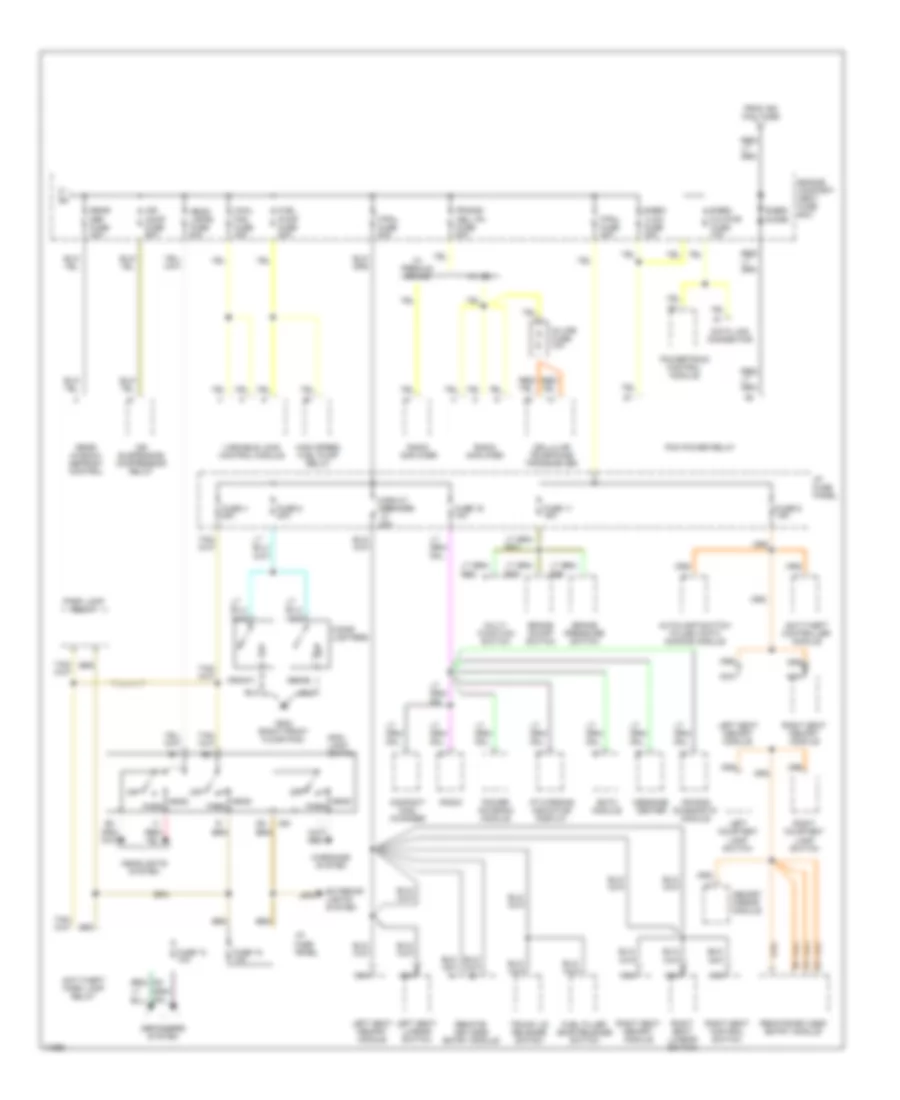 Power Distribution Wiring Diagram (2 of 3) for Lincoln Mark VIII 1996