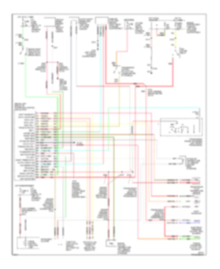 4.6L, Transmission Wiring Diagram for Lincoln Mark VIII 1996