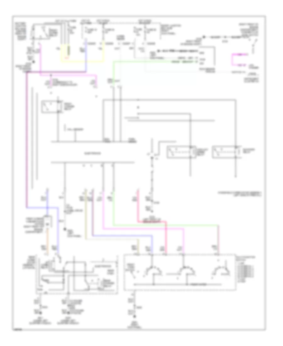 Электросхема передних стеклоочистителей дворников и омывателя лобового стекла для Lincoln Navigator L 2009