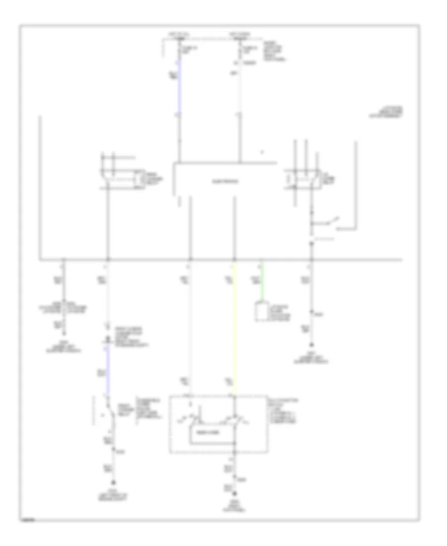 Электросхема заднего стеклоочистителя и омывателя стекла для Lincoln Navigator L 2009