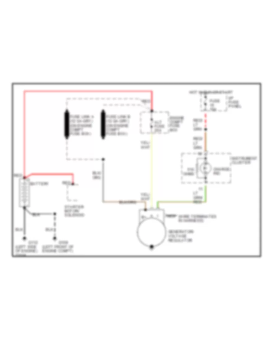 Charging Wiring Diagram for Lincoln Mark VIII LSC 1996