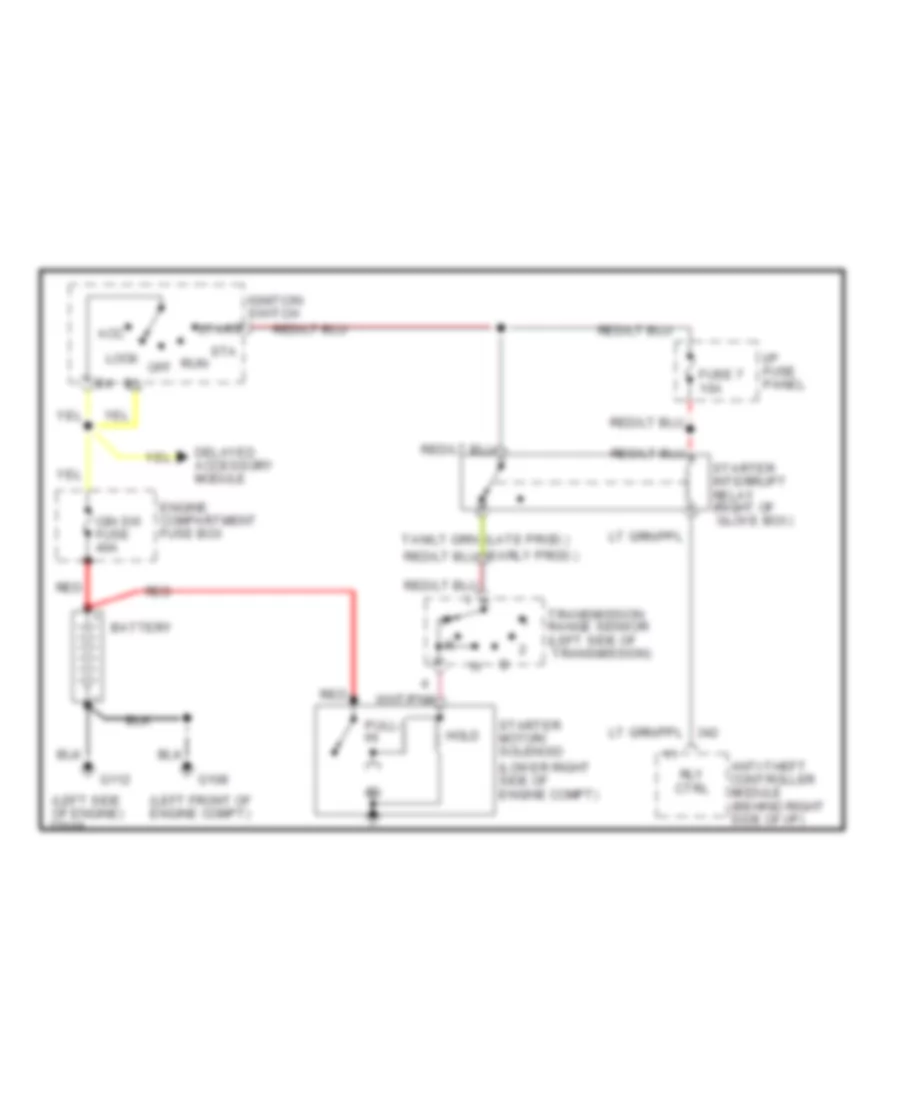 Starting Wiring Diagram for Lincoln Mark VIII LSC 1996