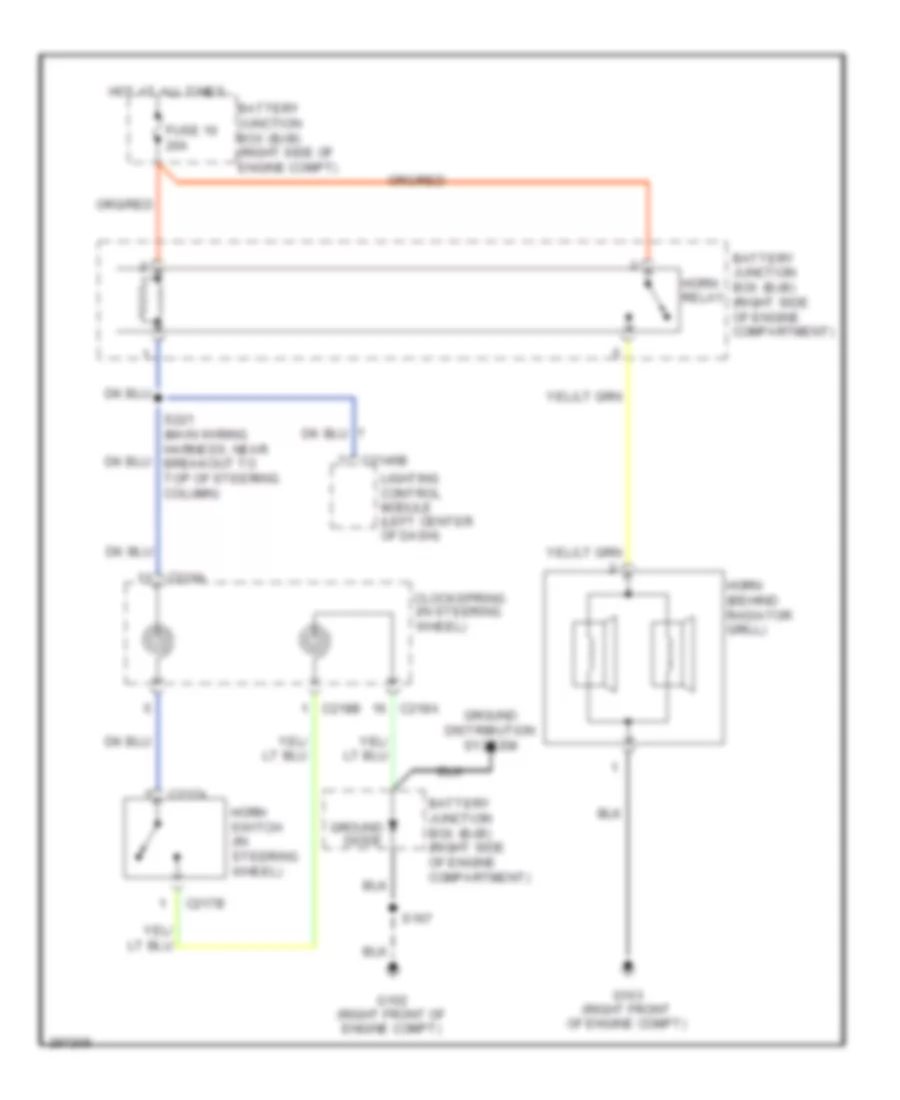 Horn Wiring Diagram for Lincoln Town Car Executive 2009