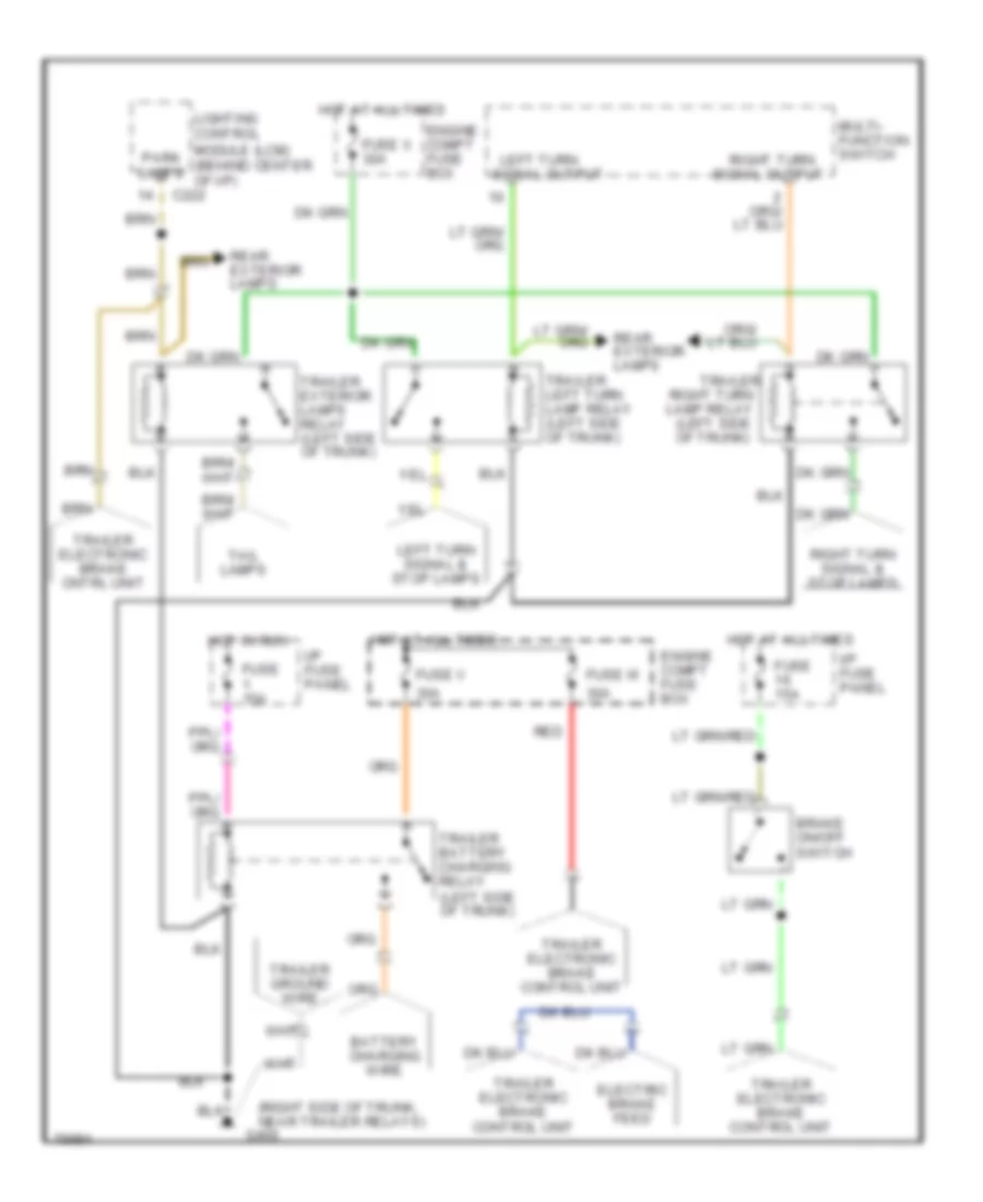 TrailerCamper Adapter Wiring Diagram for Lincoln Town Car Cartier 1996