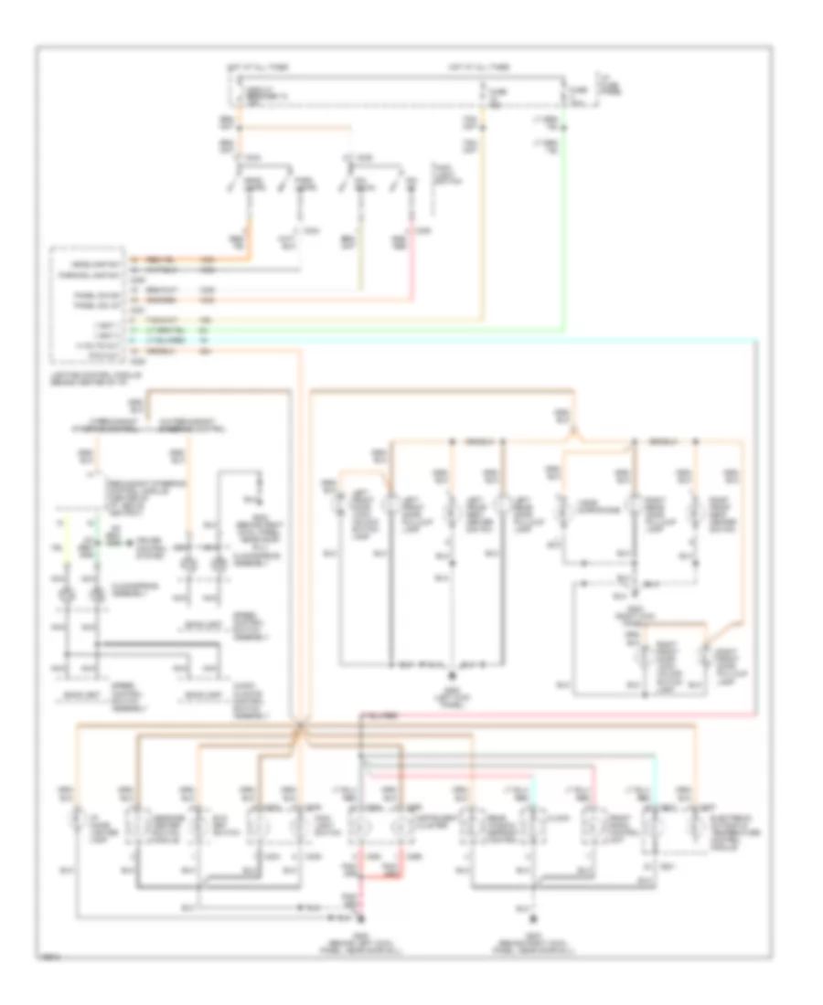 Instrument Illumination Wiring Diagram for Lincoln Town Car Cartier 1996