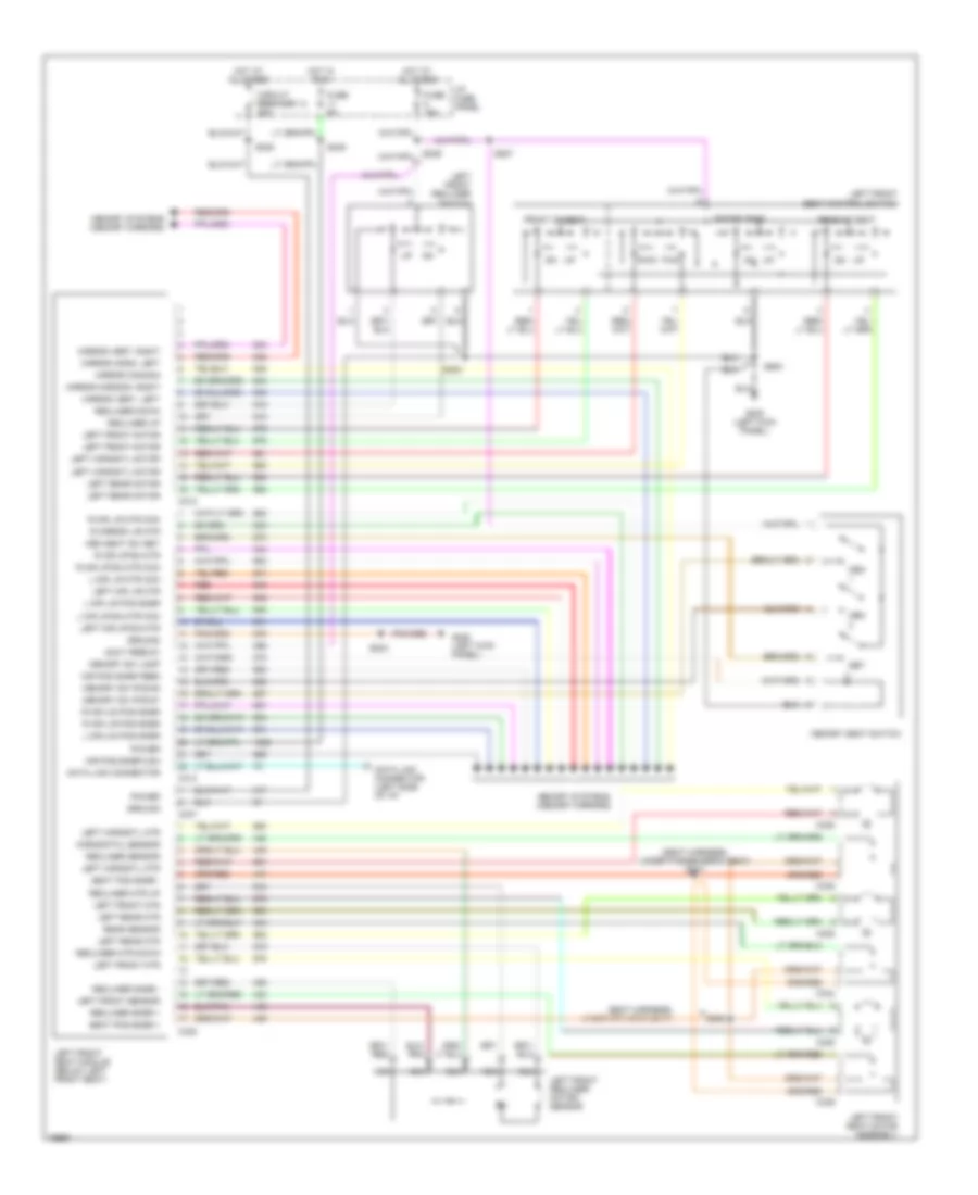 Left Front Memory Seat Wiring Diagram for Lincoln Town Car Cartier 1996