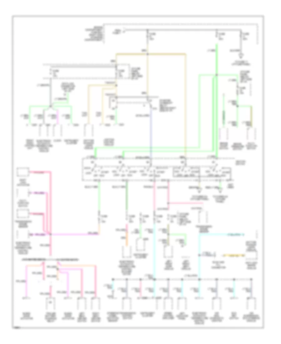 Power Distribution Wiring Diagram (2 of 3) for Lincoln Town Car Cartier 1996