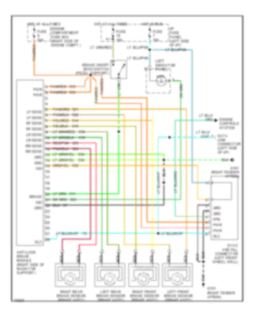 Anti-lock Brake Wiring Diagrams for Lincoln Town Car Executive 1996