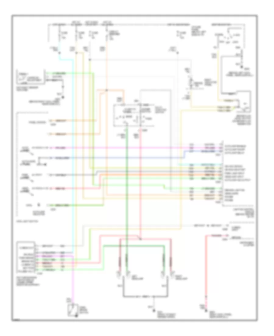 Headlamps Wiring Diagram with DRL for Lincoln Town Car Executive 1996