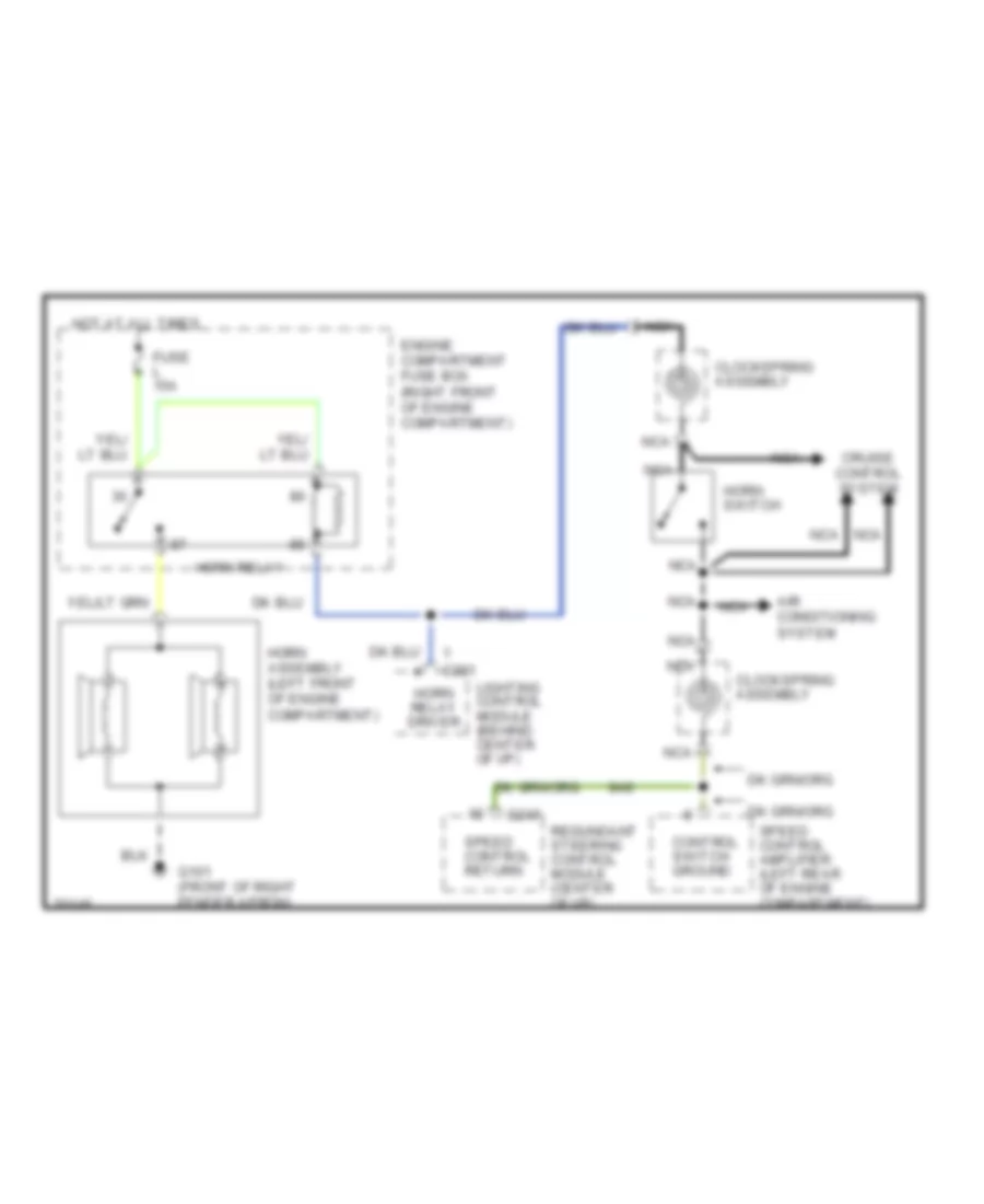 Horn Wiring Diagram for Lincoln Town Car Executive 1996