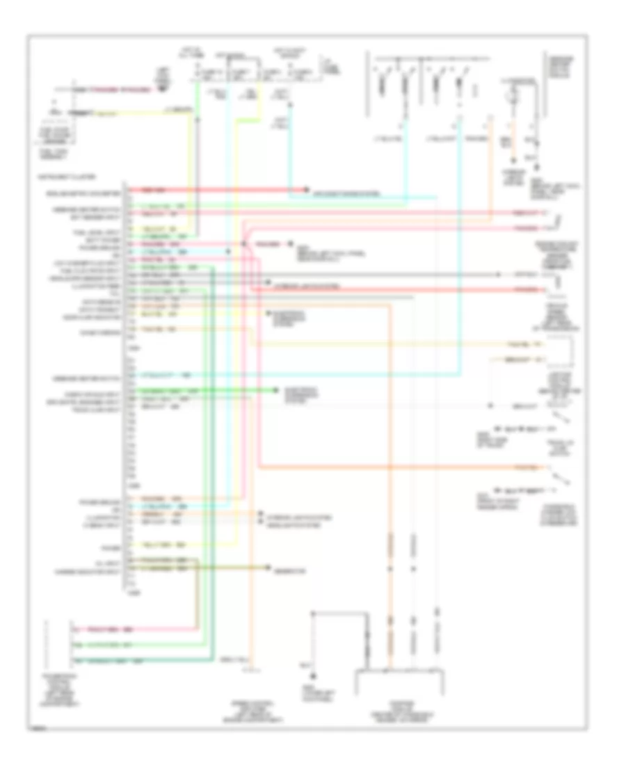 Instrument Cluster Wiring Diagram 1 of 2 for Lincoln Town Car Executive 1996