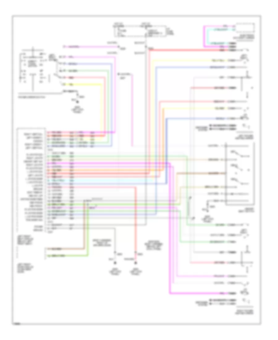 Memory Mirrors Wiring Diagram for Lincoln Town Car Executive 1996