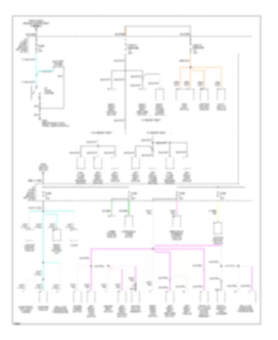 Power Distribution Wiring Diagram 3 of 3 for Lincoln Town Car Executive 1996