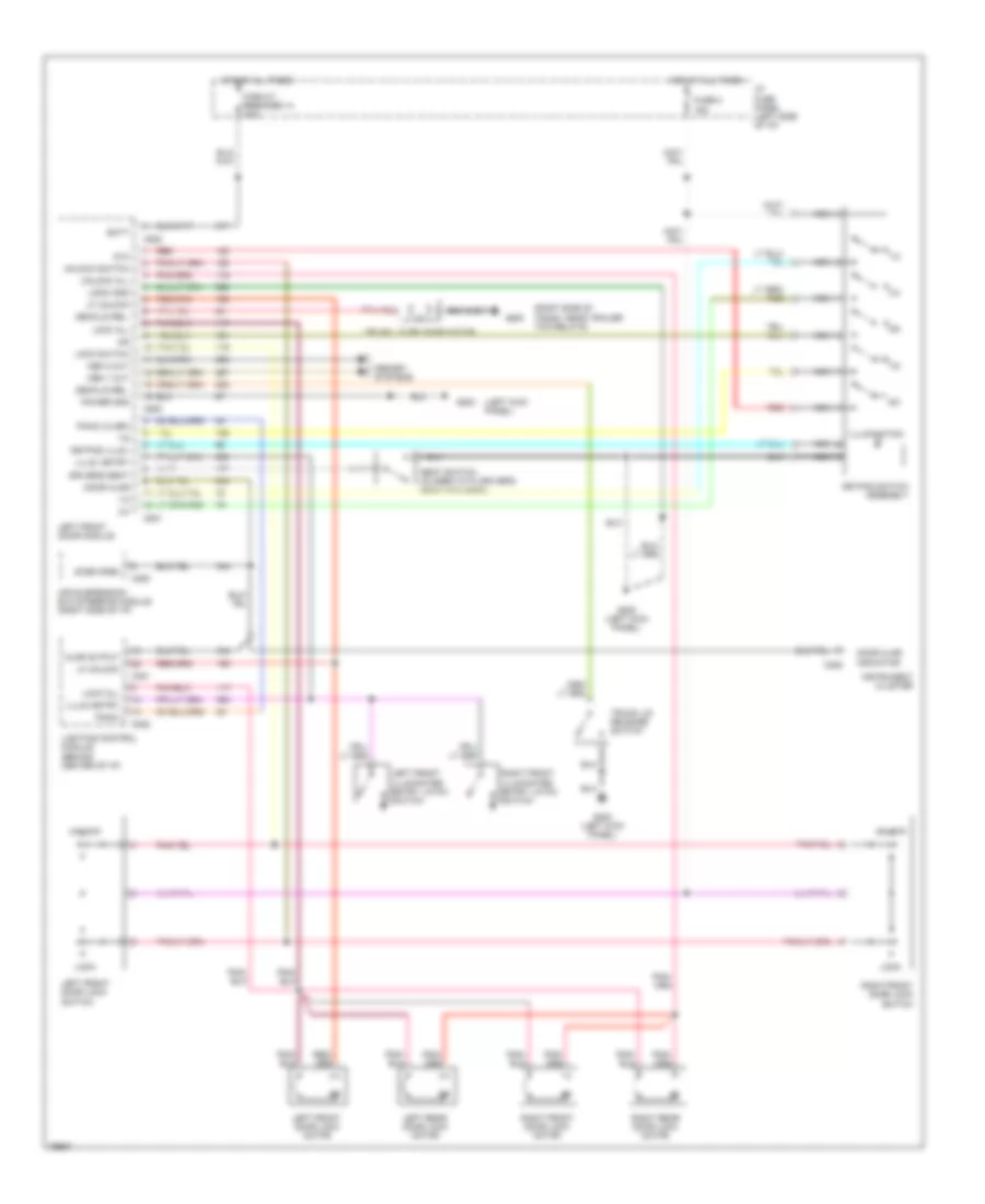 Power Door Lock Wiring Diagram for Lincoln Town Car Executive 1996