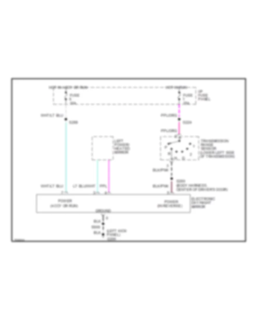 Photochromic Mirrors Wiring Diagram for Lincoln Town Car Executive 1996