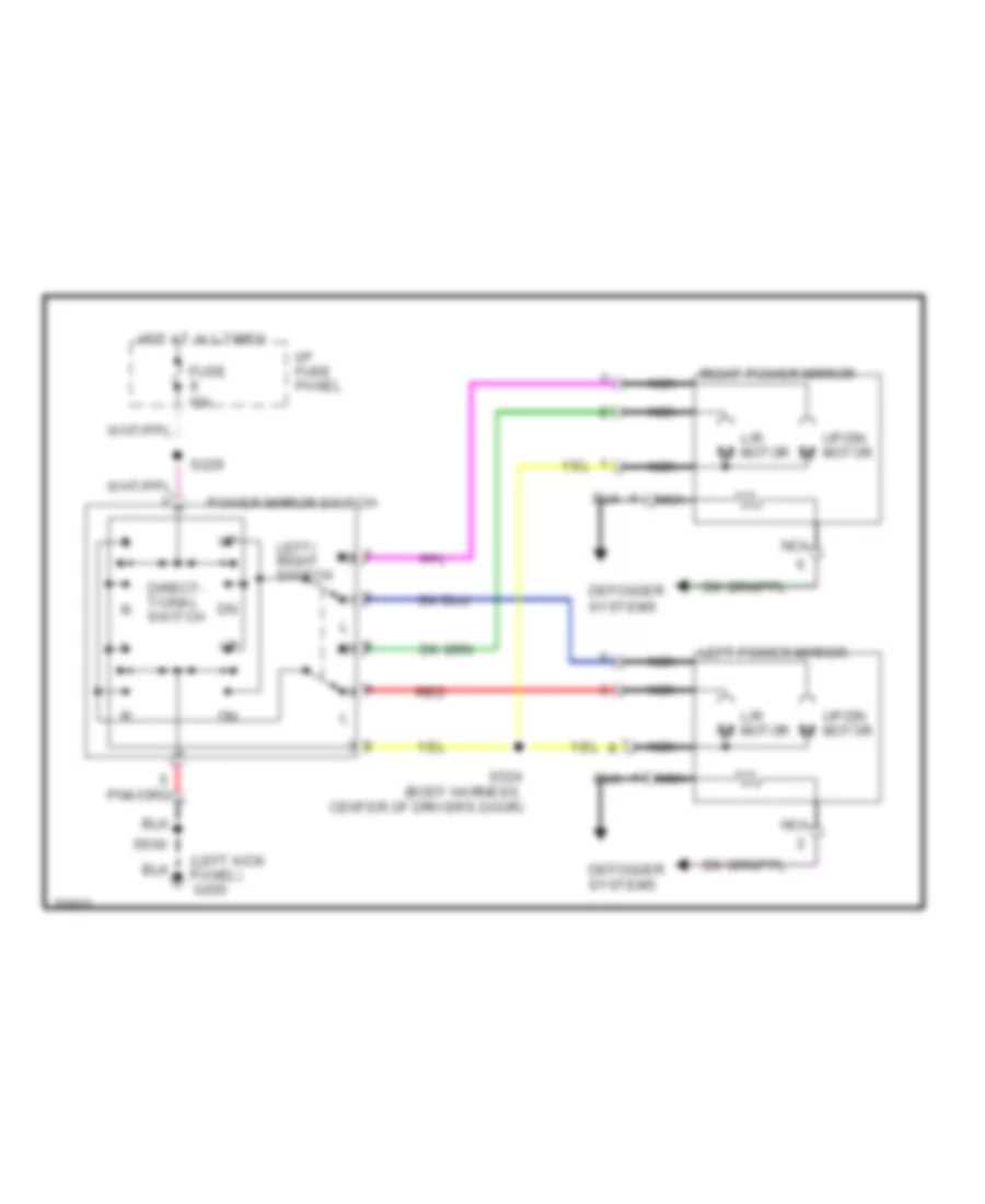 Power Mirror Wiring Diagram for Lincoln Town Car Executive 1996