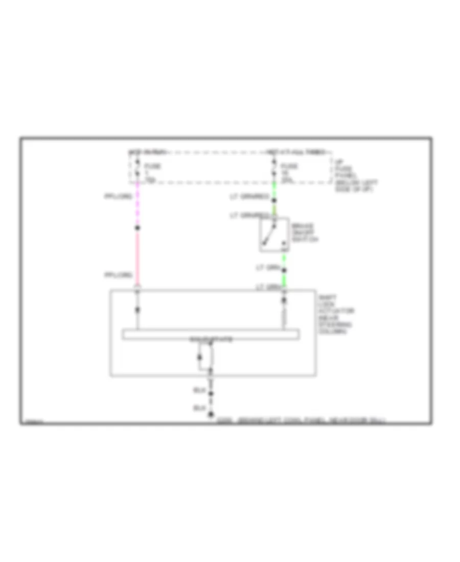 Shift Interlock Wiring Diagram for Lincoln Town Car Executive 1996