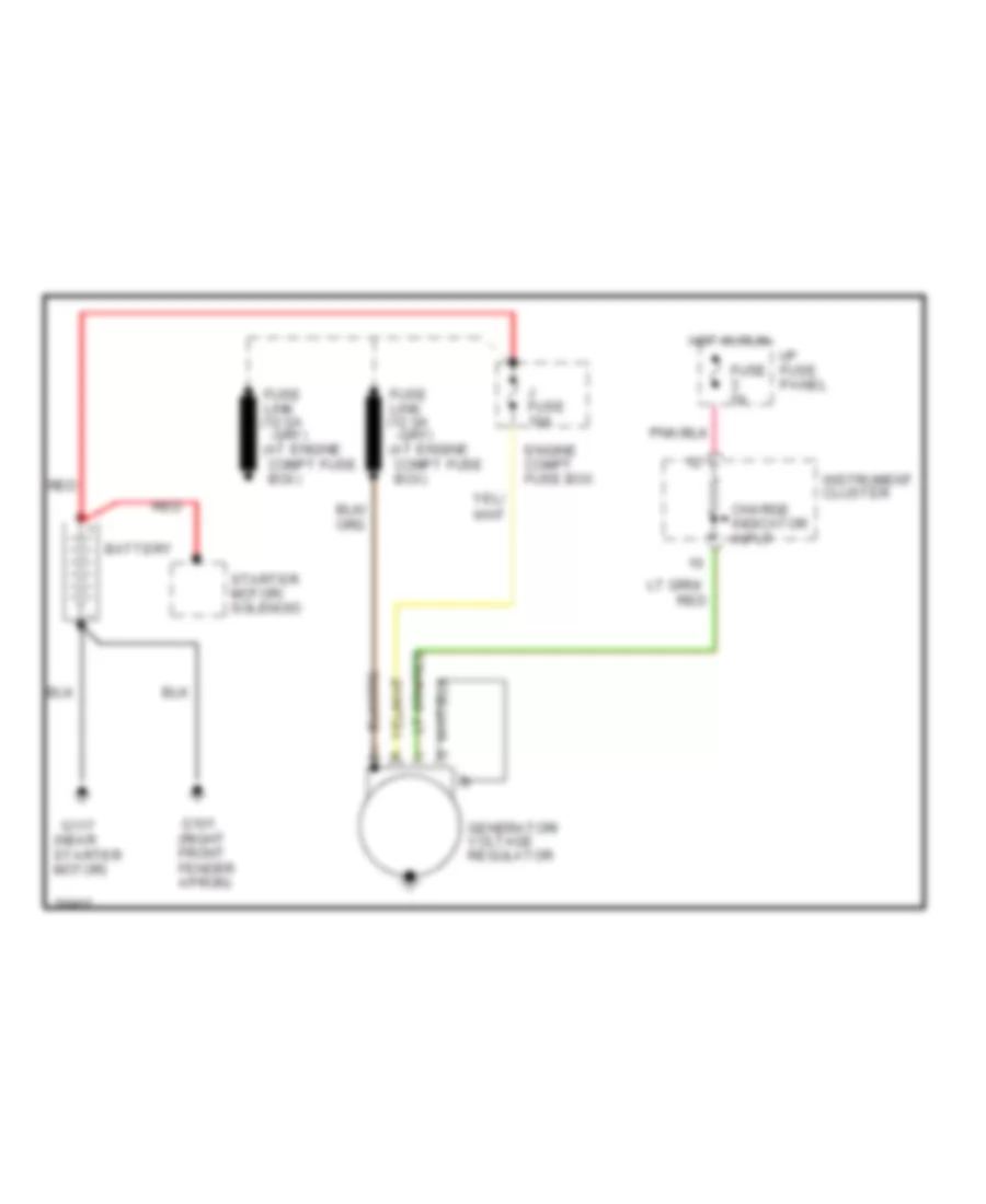 Charging Wiring Diagram for Lincoln Town Car Executive 1996