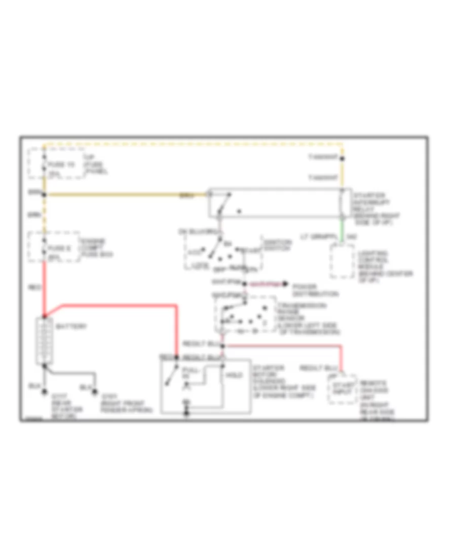 Starting Wiring Diagram for Lincoln Town Car Executive 1996