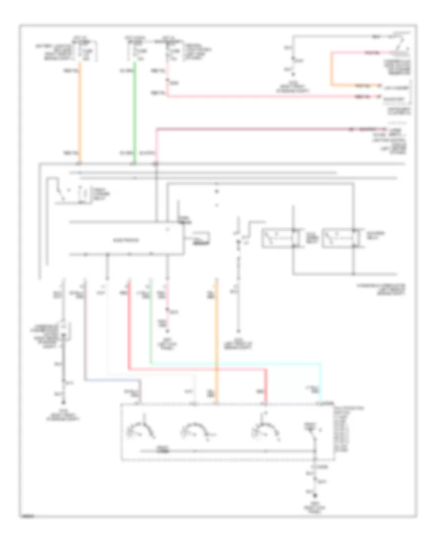 Электросхема стеклоочистителя, дворников и омывателя для Lincoln Town Car Signature L 2009