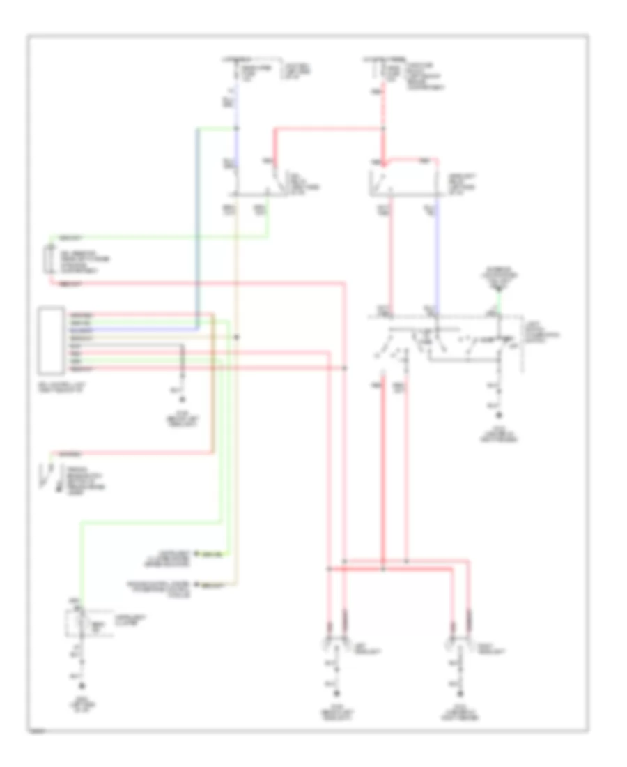 Headlight Wiring Diagram, withDRL & without Подушка безопасности для Mazda Protege DX 1995