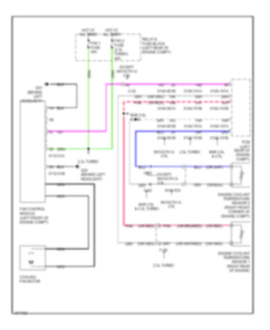Электросхема системы охлаждения для Mazda 3 i SV 2012