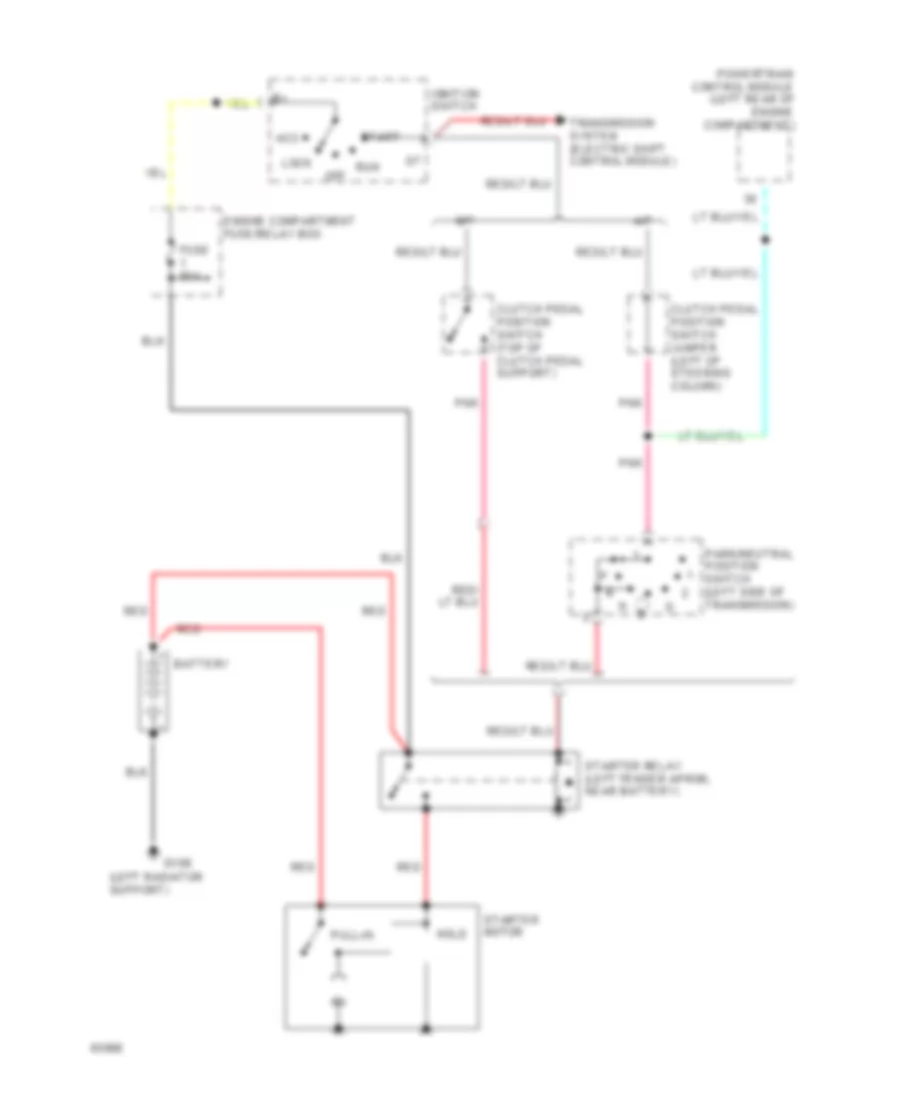 Электросхема стартера для Mazda BSE 1994 3000