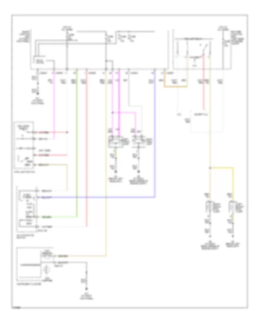 Электросхема фар, без DRL для Mazda B2007 2300