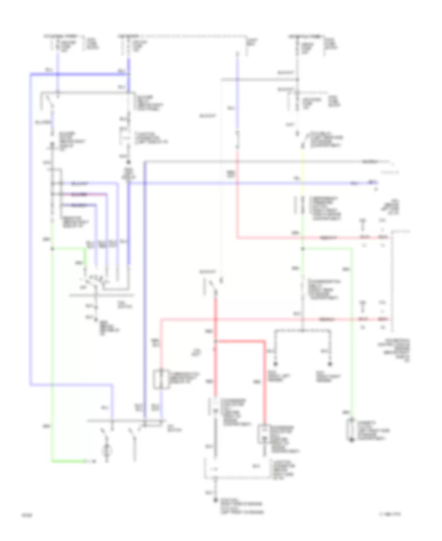 Электросхема кондиционера A/C (1 из 2) для Mazda MPV LX 1994