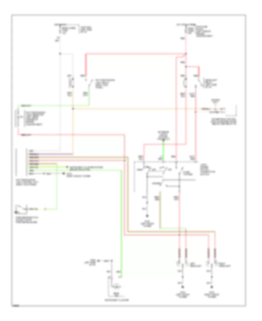 Headlight Wiring Diagram, withDRL & withAir Bag для Mazda MX-3 1994