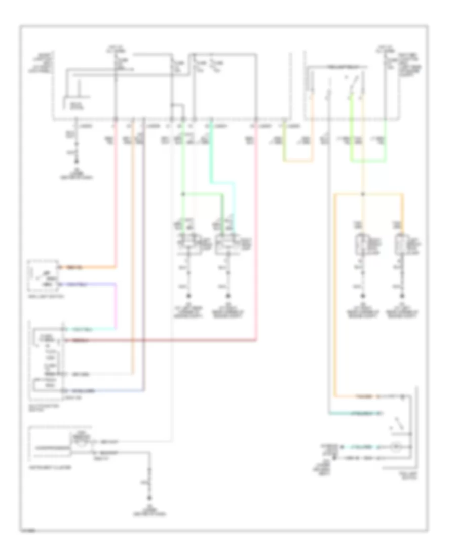 Электросхема фар, без DRL для Mazda B2300 2005