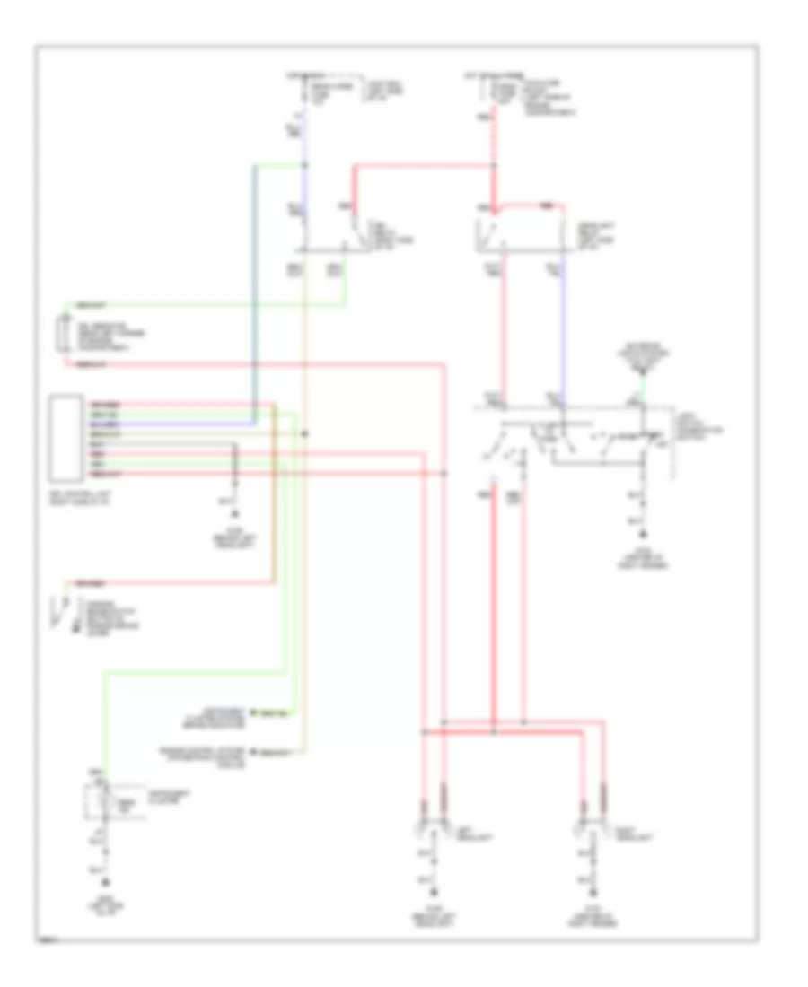 Headlight Wiring Diagram, withDRL & without Подушка безопасности для Mazda Protege 1994
