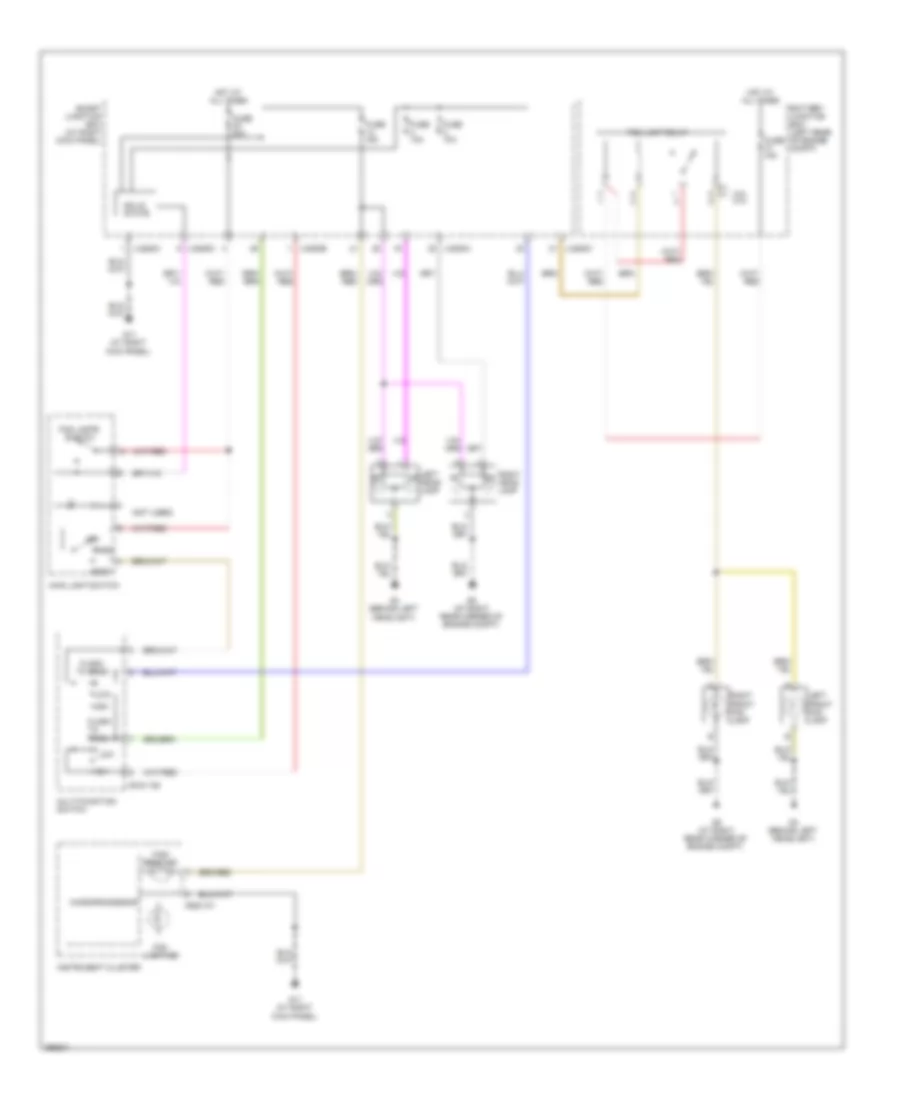 Электросхема фар, без DRL для Mazda B2009 2300