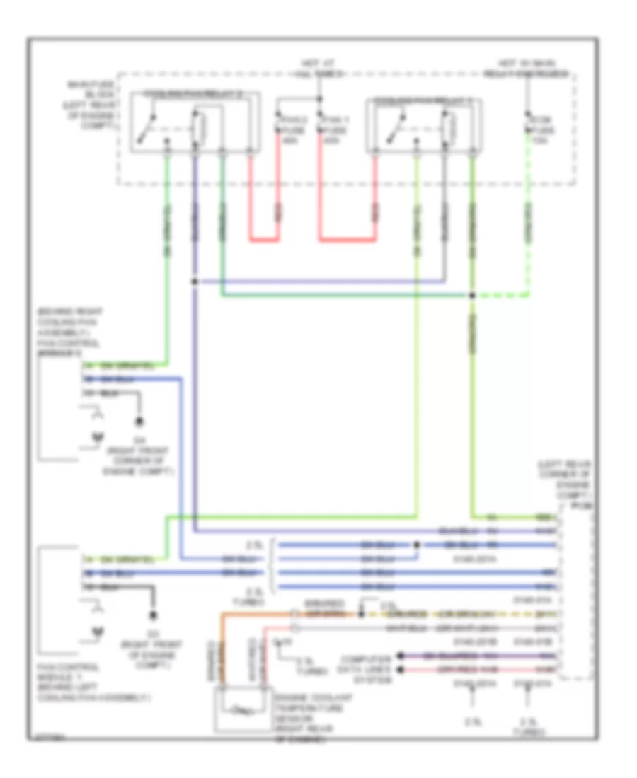 Электросхема системы охлаждения для Mazda CX-7 i SV 2012