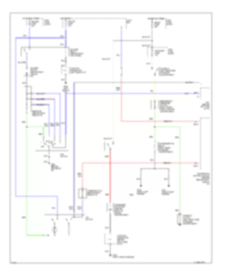 Электросхема кондиционера A/C (1 из 2) для Mazda MPV LX 1995